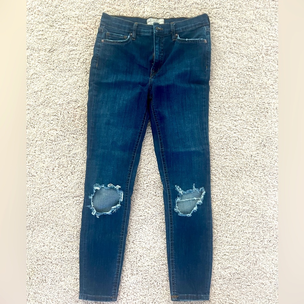Free People Distressed Skinny Jeans
